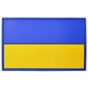 3D Patch Ukraine 8 x 5 cm Klett Gummi Ukrainische Fahne Flagge Abzeichen PVC - Bild 1 von 3