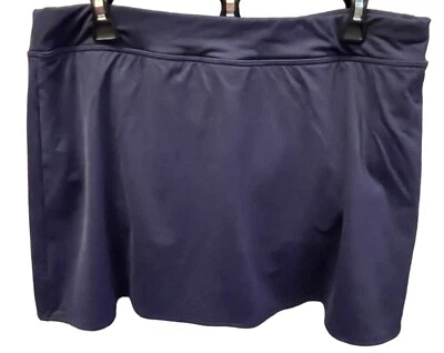 Lands' End size 14 swim skirt w/ bikini briefs swimsuit navy blue bathing suit - Image 1 of 4