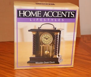 PARKS BELK HOME ACCENTS SCHREIBTISCHUHR AUS HOLZ - Bild 1 von 2