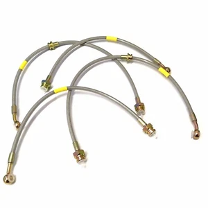 LAND ROVER DISCOVERY 2 STAINLESS STEEL EXTENDED BRAIDED BRAKE HOSE KIT DA241440S - Picture 1 of 2