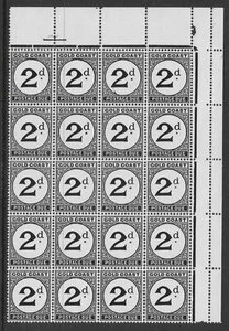 GOLD COAST SGD5/8 1951-2 POSTAGE DUE SET SUPERB UNMTD BLOCKS OF 20 - Picture 1 of 4