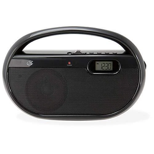 GPX, Inc. R602B Portable AM/FM Radio with Digital Clock and Line Input (Black) - Image 1 of 4