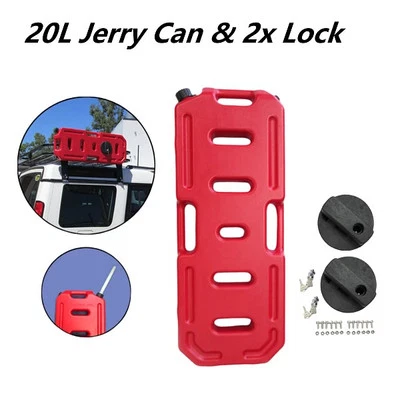 20L Red Heavy Duty Jerry Can Fuel Container with 2 Mounting Locks Heavy Duty Spa - Image 1 of 4