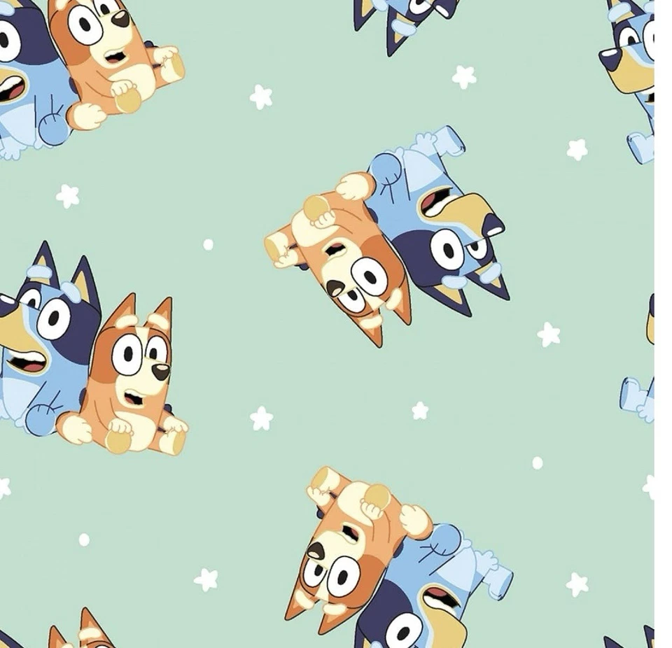 DISNEY BLUEY AND BINGO BEST FRIENDS  FLANNEL COTTON FABRIC BTHY NEW - Image 1 of 1
