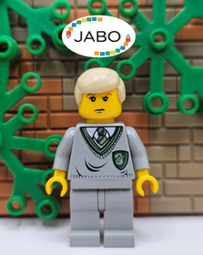 ( S2 / 8 / 9 ) Lego Harry Potter hp040 Draco Malfoy Slytherin Torso no Cape 4709