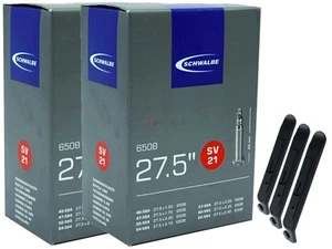 2x Manguera de bicicleta Schwalbe 27.5 pulgadas Sclaverand 40-584/62-584 +3 e... - Imagen 1 de 8