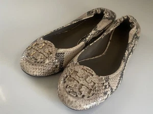 *TORY BURCH *Reva* Snake Print* Ballet Flats *Sz 6.5* - Picture 1 of 7