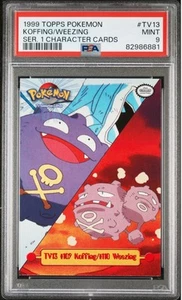 1999 TOPPS POKEMON SERIES 1 CHARACTER CARDS #TV13 KOFFING/WEEZING SER. 1 - Picture 1 of 4