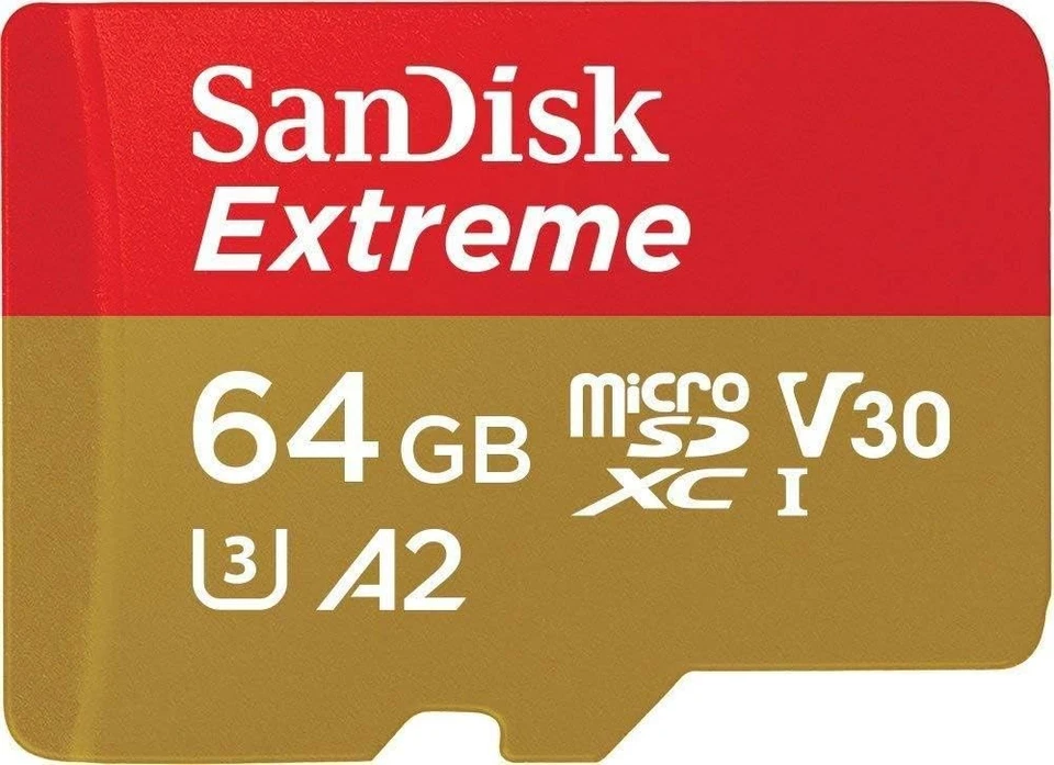 SanDisk EXTREME 64GB microSDXC   SDHC UHS-I A2 U3 Classe 10 160 MB/s MEMORY CARD - Immagine 1 di 1