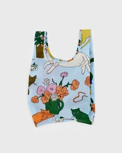 NEW! Baggu BABY BAG in “ Table Cats” — Washable Recycled Nylon, SOLD OUT & RARE! - Picture 1 of 11