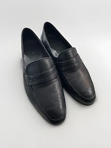 Mocasines vintage de cuero Bally sin cordones negros para hombre talla 8,5 D - Imagen 1 de 11