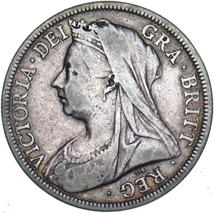 1901 Halfcrown - Victoria British Silver Coin - Bild 1 von 2