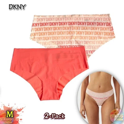 Paquete de 2 ropa interior hipster DKNY M corte en caja en cualquier lugar nuevo sin etiquetas DK5028 Foto 1 de 4
