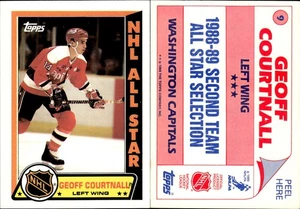 1989-90 Topps Hockey Sticker NHL All Star Geoff Courtnall #9 Washington Capitals - Picture 1 of 1