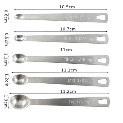 5pc Stainless Steel Mini Measuring Spoons -  for DASH Pinch Measure Spoon Tools - Image 1 of 4