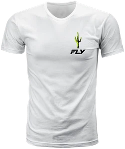 Camiseta Fly Racing 354-04112X Desert Blanca - Camisa Algodón Premium Cuello Redondo - Imagen 1 de 2