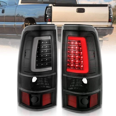 Conjunto de luz trasera LED de lente transparente para GMC Sierra 1500 1999-2006 [negro] Foto 1 de 4
