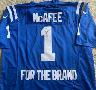 Pat Mcafee Sigend Autograph Auto Colts For The Brand Football Jersey PSA/DNA - Image 1 of 3