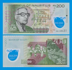 Mauritius 200 Rupees P 66a NEW 2024 ( 2025 ) Polymer note UNC ( P 66 a ) - Picture 1 of 1
