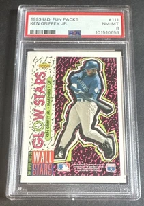 1993 Upper Deck Fun Packs Glow Stars KEN GRIFFEY JR PSA 8 !! LOW POP - Picture 1 of 2