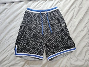 Nike Dri-FIT DNA Printed Basketball Shorts Men's Size Large Black Blue White - Picture 1 of 6