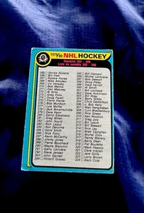 1979-80 OPC #346 UNMARKED CHECKLIST - Picture 1 of 2