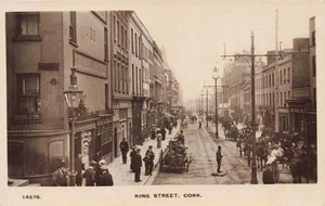 King Street Cork Sepia Szene hochwertige Signalserie 1910er Jahre - Bild 1 von 2