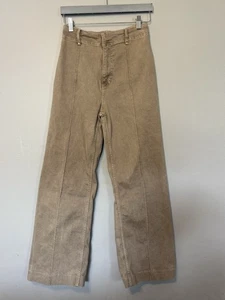ZARA Baggy Wide Relaxed Leg Jeans Damen Gr. 6 High Rise Beige - Bild 1 von 13