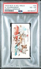 1910 W.D. & H.O. Wills Arms & Armour #30 A TOURNAMENT PSA 4 VG-EX