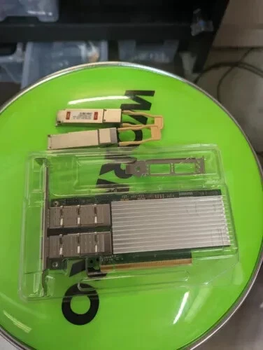 Intel 100GbE 2Port QSFP28 Eth Network Adapter E810CQDA2BLK E810-CQDA2 TESTED - Image 1 of 1