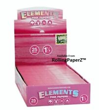 ELEMENTS PINK PAPERS - 1 1/4 SIZE - FULL BOX / 25PKS/ 50 SHEETS EACH