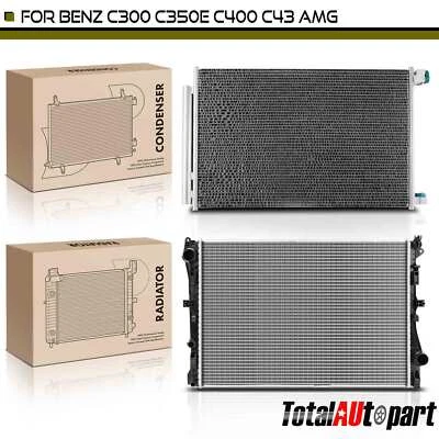 Kit de refrigeración de radiador y condensador de CA para Mercedes-Benz W205 C300 C350e C43 AMG Foto 1 de 4
