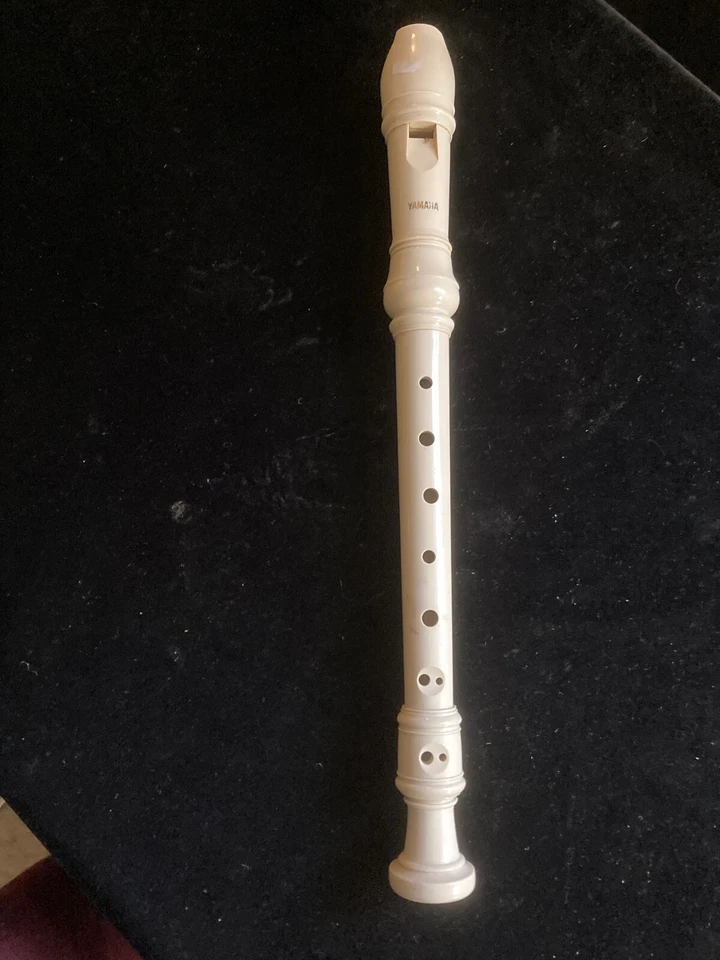 Grabadora de plástico Yamaha de 3 piezas instrumento de flauta Japón color marfil Foto 1 de 3