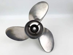 Yamaha Stainless Steel 3 Blade Prop Propeller 15 1/4" x 19P LH Counter - Picture 1 of 9