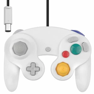 WII/GC GAMECUBE CONTROLLER SILVER - BIANCO PAD - Picture 1 of 1