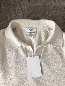 New Mens COS Off White POLO TOP SHIRT Size Medium..Relaxed Fit.BNWTAGS. - Picture 1 of 12