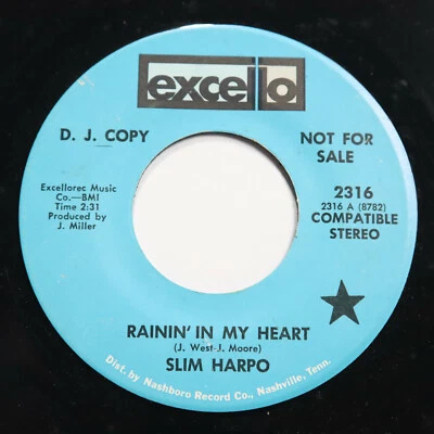 SLIM HARPO - RAININ' IN MY HEART / JODY MAN - SOUL 45  Foto 1 de 2
