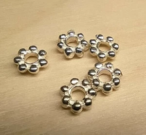 Spacer. 925 Silber - Zwischenstücke. Blümchen. Schmuckzubehör. 5mm. 4 Stück. - Bild 1 von 3