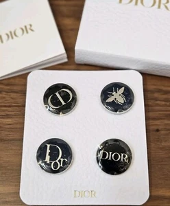 Christian Dior Novelty Limited Pin badge Set of 4 Brooch Pins DIOR CD Bee Japan - Picture 1 of 10