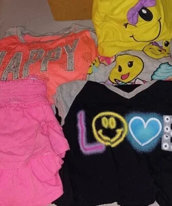 Mixed Lot Girls Szs 10 & 12 Justice Clothes PJs, Tank, Skirt, Long Sleeve T's - Picture 1 of 13