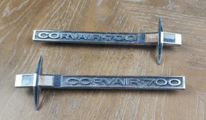 Original Chevrolet Corvair 700 car metal badge / emblem Set. - Picture 1 of 7