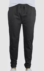 $48 Galaxy By Harvic Men's Black Slim Fit Elastic Waist Cuff Jogger Pants 2XL - Picture 1 of 3