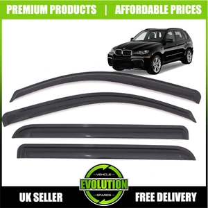 WIND RAIN SMOKE DEFLECTORS BMW X5 E70 2007 - 2013 EXTERNAL FIT - Picture 1 of 6