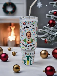 Bicchiere Elf Buddy 40 oz - Acciaio inossidabile - Natale - Foto 1 di 3