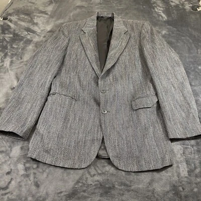 Botany 500 Blazer Jacket Mens 42 R Brown Gray Striped Coat Preppy Work Outdoor - Image 1 of 4