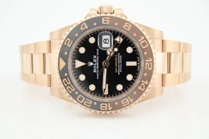 Rolex 2023 GMT-Master II 18k Rose Gold Rootbeer 40mm Watch 126715CHNR - Picture 1 of 13