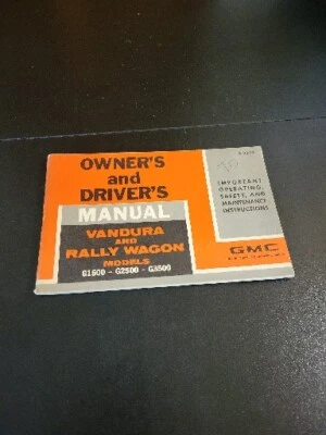 GMC VANDURA RALLY WAGON G1500 G2500 G3500 1970 manual del operador del propietario OEM Foto 1 de 4