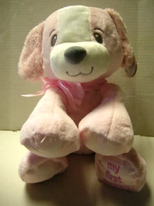 First & Main My First Puppy, Plush, 10" Sitting, Pink, Brand New - Picture 1 of 3