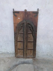 Antique Handcrafted Wooden Peacock Carved Indian Traditional House Window Door - Picture 1 of 11