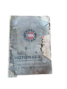 Motom 48 L 1956 manuale Istruzioni uso manutenzione libretto originale italiano - Foto 1 di 5
